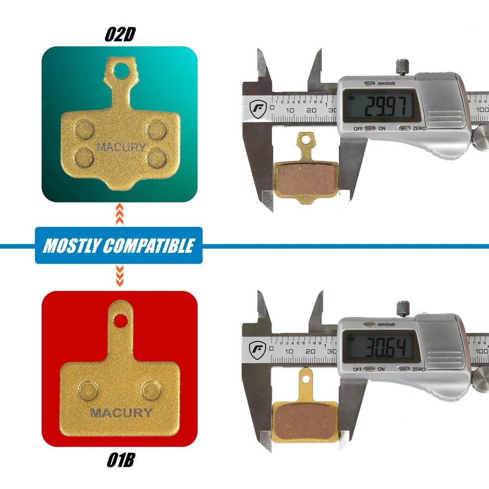 02D Sintered Disc Brake Pad for NUTT ZOOM XOD JAK SHIMANO Caliper for ZERO VSETT DUALTRON KAABO KUGOO TEVERUN Electric Scooter