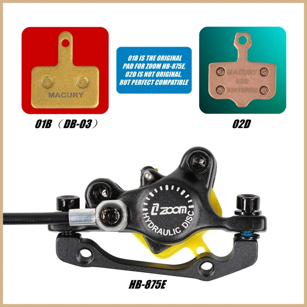 02D Sintered Disc Brake Pad for NUTT ZOOM XOD JAK SHIMANO Caliper for ZERO VSETT DUALTRON KAABO KUGOO TEVERUN Electric Scooter