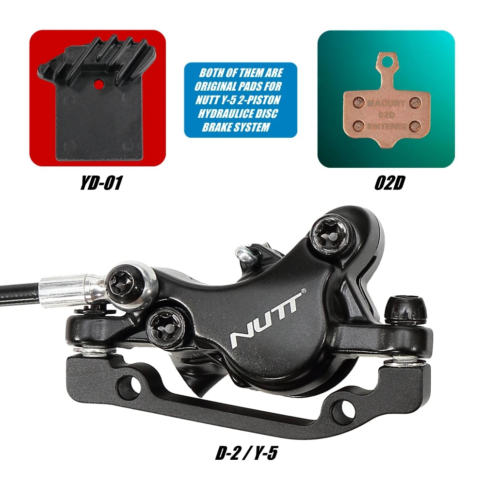 02D Sintered Disc Brake Pad for NUTT ZOOM XOD JAK SHIMANO Caliper for ZERO VSETT DUALTRON KAABO KUGOO TEVERUN Electric Scooter