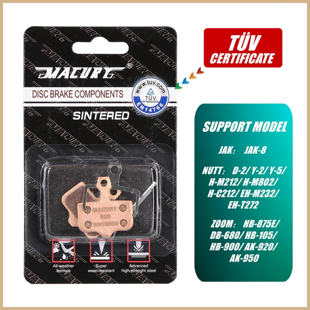 02D Sintered Disc Brake Pad for NUTT ZOOM XOD JAK SHIMANO Caliper for ZERO VSETT DUALTRON KAABO KUGOO TEVERUN Electric Scooter