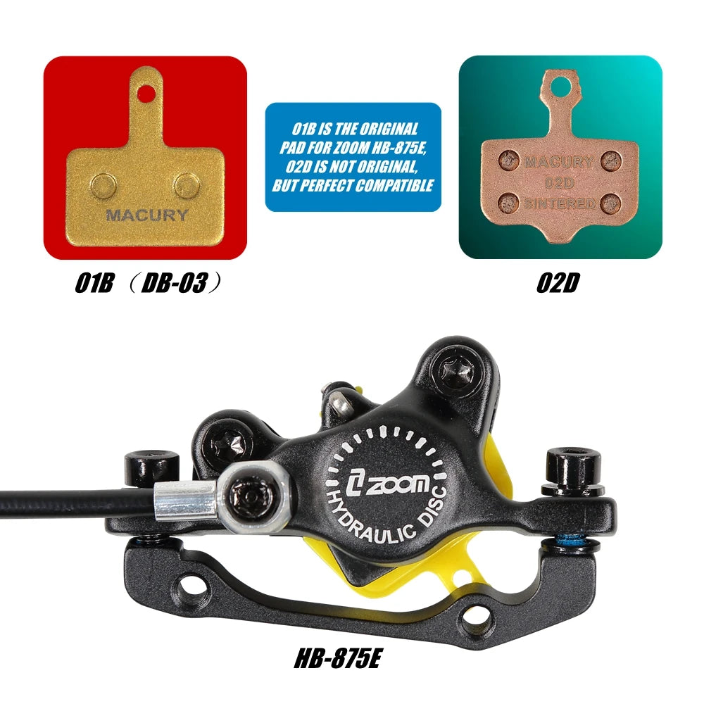 02D Sintered Disc Brake Pad for NUTT ZOOM XOD JAK SHIMANO Caliper for ZERO VSETT DUALTRON KAABO KUGOO TEVERUN Electric Scooter