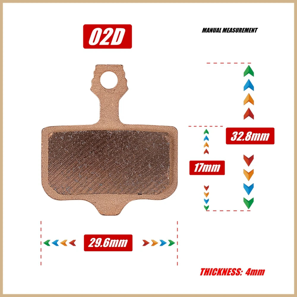 02D Sintered Disc Brake Pad for NUTT ZOOM XOD JAK SHIMANO Caliper for ZERO VSETT DUALTRON KAABO KUGOO TEVERUN Electric Scooter