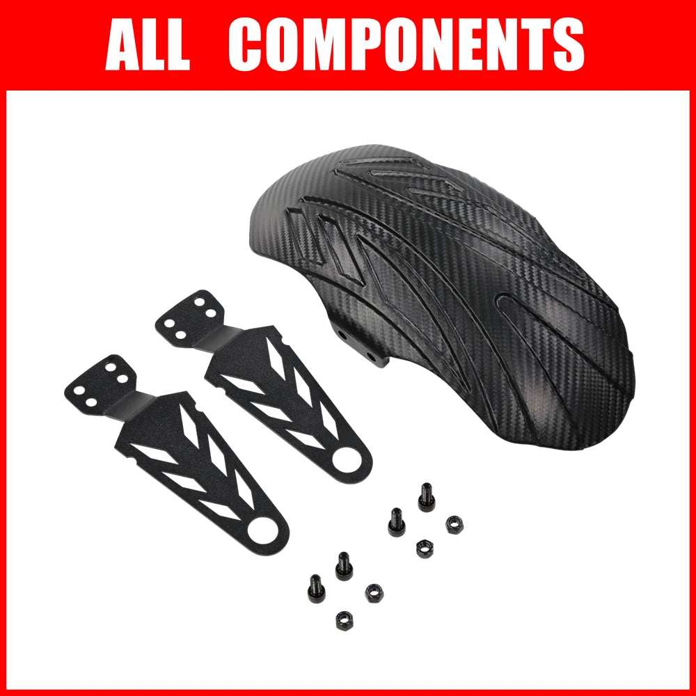 Universal Carbon-Fiber-Pattern Mudguard for VSETT 10+ MUKUTA 10 Plus ZERO 10X KAABO Mantis 10-Inch Electric Scooter Fender Wing