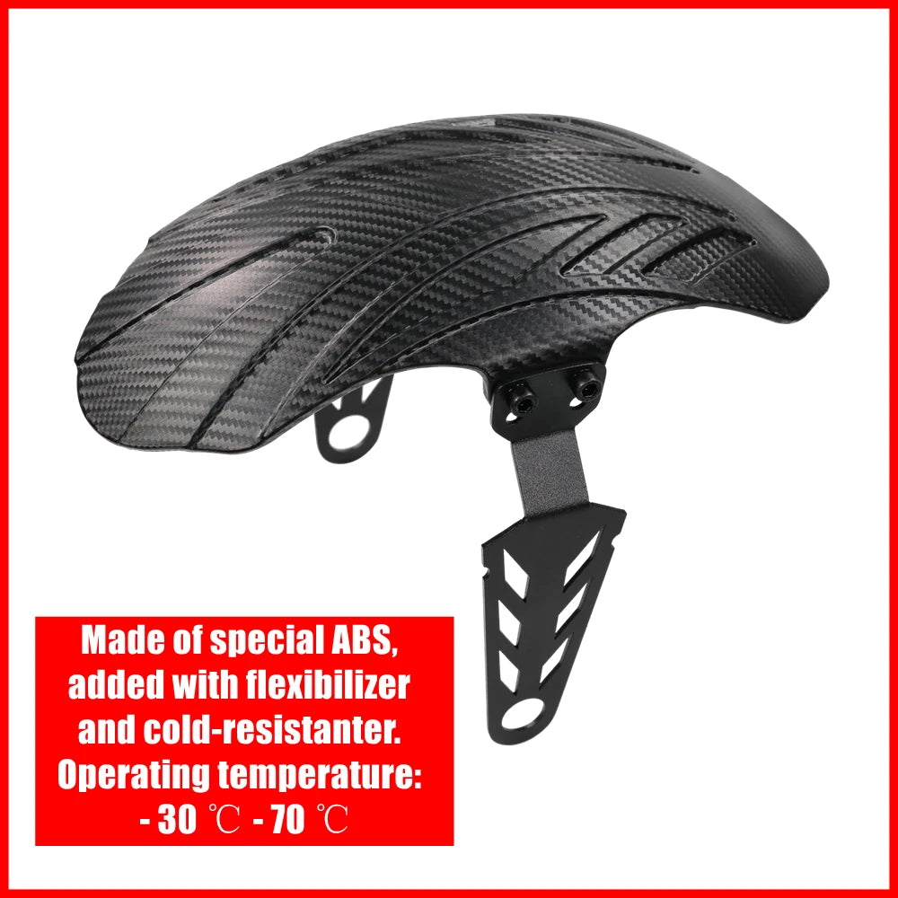 Universal Carbon-Fiber-Pattern Mudguard for VSETT 10+ MUKUTA 10 Plus ZERO 10X KAABO Mantis 10-Inch Electric Scooter Fender Wing