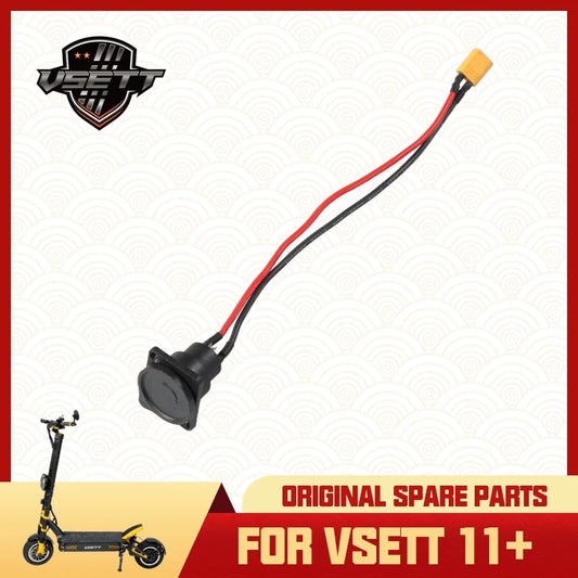 VSETT XLR Cannon 3-Pin Charging Socket for VSETT 11+ 11 Plus 11P 60V 72V Electric Scooter Charge Plug Input Port Spare Parts