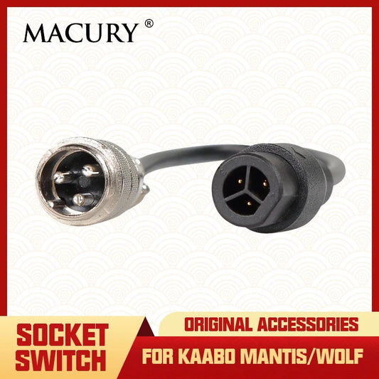 Charger Socket Adapter for KAABO Wolf King GTR Mantis GT Electric Scooter To Switch GX16 Plug To LT-M20 Charging Transfer Cable